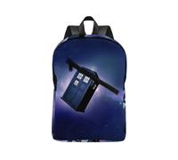 a4063 Doctor Who The Animated Series Semi-Full Print School Backpack Designed with Protective Laptop Sleeve and Soft Padding m4063
