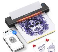 A41 Imprimante de Tatouage Thermique Portable Sans Fil avec 10 Papiers de Tatouage pour Tatoueurs & débutants, Compatible iPad, Phone et PC