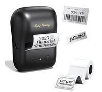 A421 Imprimante Étiquettes Autocollantes de 40x15 à 50x80 mm, App Polyvalente avec 2000 Icônes et 300 Polices, Étiqueteuse Portable pour Maison & Petites Entreprises, Bluetooth Compatible iOS Android