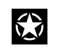 #A4610 Autocollant pour pochoirs de Vernis Motif étoile de l'armée 13 x 13 cm
