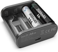 A4AIR Chargeur de Piles Universel,Chargeur Piles pour AA/AAA avec Port Type-C Contrôle APP