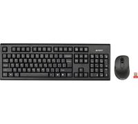 clavier et souris A4 Tech 7100N Qwerty UK Noir Monochrome Non Anglais QWERTY Qwe