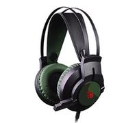 A4Tech Bloody J437, casque avec microphone, contrôle du volume, vert, 7.1 (virtuel), casque, rétro-éclairé type USB