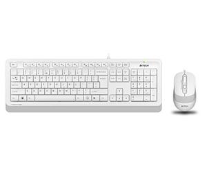 A4Tech F1010 Q USB Turc FN-Multimedia Keyboard + optique 1600 DPI Jeu de souris blanc