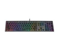 A4tech FX60H Clavier de Jeu QWERTY 12 Touches de Navigation multimédia 2X Ports USB Plug & Play Connexion USB Câblé 1,5 m de Longueur de câble (rétroéclairage néon)