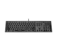 A4tech FX60H Clavier de Jeu QWERTY 12 Touches de Navigation multimédia 2X Ports USB Plug & Play Port USB Câblé 1,5 m de Longueur de câble (Rétroéclairage Blanc)