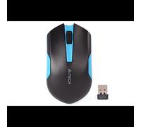 A4Tech G3-200N Souris Optique RF Sans Fil 1000 DPI Ambidextre Noire/Bleue - 3 Boutons Programmables, Nano Récepteur, Compatible Windows