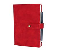 A5 408 Pages Agenda Épaissie Agenda Cahier Agenda de Bureau Agenda Agenda de Travail Agenda de Réunion Livre de Réunion Journal Classique Agenda Scolaire Fournitures de Papeterie avec Stylo (Rouge)