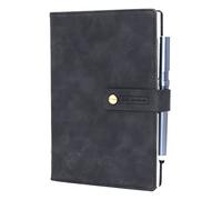 A5 408 Pages Agenda Épaissie Agenda Cahier Agenda de Bureau Agenda Agenda de Travail Agenda de Réunion Livre de Réunion Journal Classique Agenda Scolaire Fournitures de Papeterie avec Stylo (Noir)
