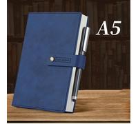 A5 408 Pages Agenda Épaissie Agenda Cahier Agenda de Bureau Agenda avec Stylo , Bleu
