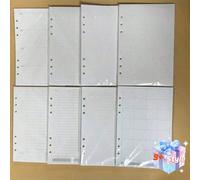 A5 45 feuilles de recharge, papier intérieur de cahier à 6 trous, parties de journal de planificateur hebdomadaire/mensuel/vierge Hebdomadaire,Ceintures,Vide,Point,Doubler,Corneille,Financement,Mensue