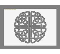 A5/A4/A3 Nœud celtique Mylar Pochoir, 125/190 microns Mylar réutilisable A5 190 micron