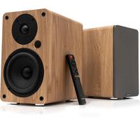 A5 Arc Enceintes Monitoring Active Avec Woofer 5.25"", Bluetooth 5.0, Hdmi Arc, Optique, Rca, Usb, Sortie Subwoofer, Haut Parleur De Tv Au Design Élégant, Couleur Marron