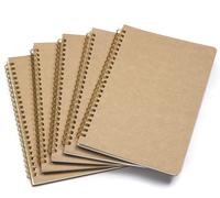 A5 Cahier À Spirale Lot De 5 Blocs Notes Spirales En Couverture Kraft, Carnet De Notes À Spirale, Kraft Couverture Carnet Bloc Notes 50 Feuilles Vide, Bloc Note Notebook Carnet Dessin Kraft