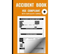 A5 Duplicate Accident Book: HSE & GDPR Compliant Workplace Health and Safety Record Log For Offices, Business, Churches, Company, Construction Site, ... Sports Club, Scouts, Gym with 50 Reports