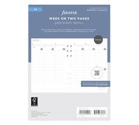 A5 Minimal semaine sur deux pages verticales avec applications 2025