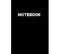 A5 Notebook 100 Lined Pages Matte Black Notepad for Office School College University Home Business Writing Note Taking Stationery Supplies