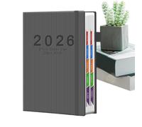 A5 Planner Notebook, Tabbed Yearly Agenda Organizer, Daily, Weekly, and Monthly Planning for To-Do Lists, School, Home, Office, Classroom, Durable Pages with Easy Navigation, Productivity Tool