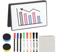 A5 Tableau Blanc Effacable Portable, Petits Tableaux Blancs, Effaceur Tableau Blanc Double Face Effaçable À Sec Bloc-Notes Pour Message Notes De Bureau École, Avec Stylos Et Gommes