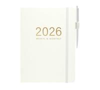 A5 Writing Journal, 2026 Hardcover Calendar Notebook with 144 Sheets, Premium Paper Design, Flat Binding, Great for Travel Business College School Study Meeting Home Organization