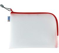 A5 Zipper Toiletry Bag (26x20cm) Small Clear Zipper Pouch For Cosmetic Liquid Makeup Toothbrush Cosmetic Bag Red