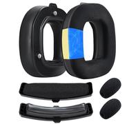 A50 Gen 4 Mod Kit - Coussinets, Bandeau de Rechange et Mousse de Microphone pour Logitech G Astro A50 Gen 4 Casque par MMOBIEL - Gel Réfrigérant Coussinet, Bandeau PU Protéiné et de Velours - Noir