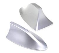 A54 Antenne de toit universelle pour voiture Shark Hai de requin en argent, compatible avec presque toutes les voitures, pour réception FM et AM, récepteur intégré, diamètre du filetage : 5 mm,
