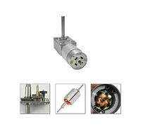 A58-555 DC Turbine Worm Gear electronic starter Shaft Length 51MM/45MM Large Torque electronic starter Reversible DC 12V 24V electronic starter for DIY CZAOINCU(27RPM,12V Milling Edge45MM)