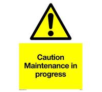 A5P Lot de 5 panneaux avec inscription « Caution Maintenance In Progress » 150 x 200 mm