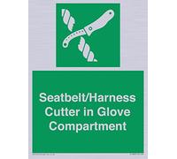 A5P - Panneau de ceinture de sécurité et harnais dans le compartiment à gants - 150 x 200 mm