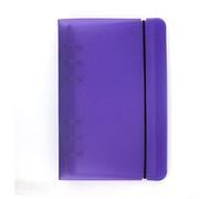 A6 / A5 6 trous coloré PP couverture anneau rond vue classeur dossier pour feuilles mobiles protecteurs / recharge de cahier / bricolage Scrapbooking (Purple, A6 mini set)