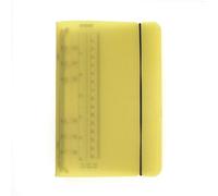 A6 / A5 6 trous coloré PP couverture anneau rond vue classeur dossier pour feuilles mobiles protecteurs / recharge de cahier / bricolage Scrapbooking (Yellow, A5 combo)