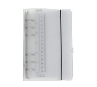 A6 / A5 6 trous coloré PP couverture anneau rond vue classeur dossier pour feuilles mobiles protecteurs / recharge de cahier / bricolage Scrapbooking (White, A5 combo)