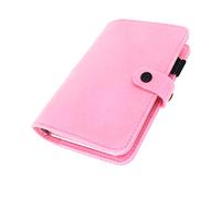 A6 / A5 6 trous feutre couverture anneau rond vue classeur dossier pour les protecteurs de feuilles en vrac (Tender Pink, A6 mini set)
