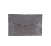 A6 A5 A4 Leather File Folder Data Package Document Bag Fashion Briefcase Contract Bill Office Supplies(A6 grey)