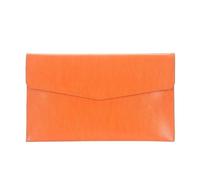 A6 A5 A4 Leather File Folder Data Package Document Bag Fashion Briefcase Contract Bill Office Supplies(A5 orange)
