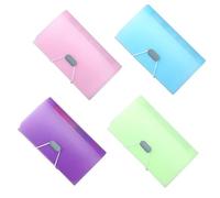 A6 Chemise Trieur, 4 Pièces Trieur Accordéon de Bureau, Accordéon Document Portable Organiseur, 13 Pochettes Trieur Extensible pour Reçus, Facture, Chèques, Bureau D'affaires(4 Couleurs)