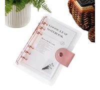 A6 Planner Binder, Transparent 6-Ring A6 Notebook, 5.12x7.48 inches Refillable Planning Organizer for Task Tracking, Study, Health, Travel, Cleaning, Reading, Workout, Home, Vacation