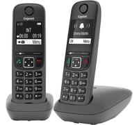 A695 Duo - Téléphone Dect Sans Fil - Grand Écran À Haut Contraste - Excellente Qualité Audio - Fonction Mains Libres - Protection D'Appels Indésirables, Gris [Version Française]