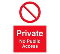 A6P Lot de 5 panneaux d'accès privé interdiction publique 100 x 150 mm