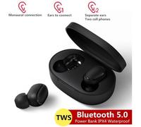 A6S TWS Oreillettes Bluetooth pour Redmi Airdots Écouteurs Sans Fil 5.0 Casque Antibruit Mic pour Xiaomi iPhone Huawei Samsung noir