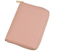 A7 Budget Portable Budget avec fermeture éclair, portefeuille d'enveloppe en trésorerie en cuir PU avec inserts rechargeables, Organisateur compact pour les économies en espèces, les voyages et les f