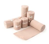A7229 Dfuqanb 6 Pièces Bandages éLastiques, élastical Bandages, Respirant Ligatures, Enveloppent le Rouleau de Compression avec des Clips, pour soutenir les poignets, les chevilles et les genoux