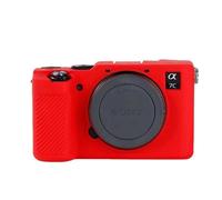 A7C Silicone Cas En Caoutchouc Corps Couverture Protecteur Cadre Peau pour Sony A7C Alpha 7C ILCE-7C Caméra Doux - Type Rouge