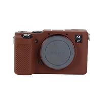 A7C Silicone Cas En Caoutchouc Corps Couverture Protecteur Cadre Peau pour Sony A7C Alpha 7C ILCE-7C Caméra Doux - Type Coffee