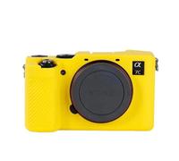 A7C Silicone Cas En Caoutchouc Corps Couverture Protecteur Cadre Peau pour Sony A7C Alpha 7C ILCE-7C Caméra Doux - Type Yellow