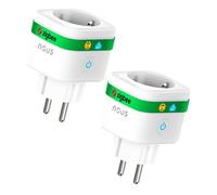 A7Z Prise Connectée ZigBee avec Suivi Énergie, 16A, Contrôle Vocal & via App, Programmation & Minuterie, Compatible Alexa, 2 Pack