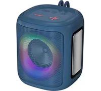 A80 Enceinte portable Bluetooth d'extérieur, caisson de basse étanche à lumière respirable RVB, petite enceinte portable sans fil, bleu royal