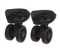 A89 Kit de réparation de valises à double rangée de roulettes pivotantes Roulettes robustes 1 paire de bagages noirs, Noir , One Size
