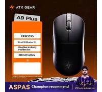 (A9 Plus Black) ATK A9 souris de jeu Ultra sans fil Tri Mode 8K 53g léger A9/A9 S 9 Plus/A9 Pro souris de jeu e-sports PC cadeau personnalisé